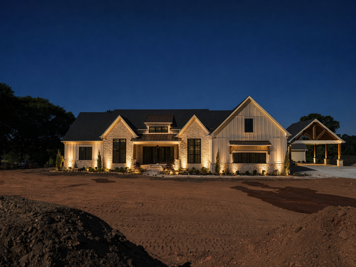 Landscape lighting installation