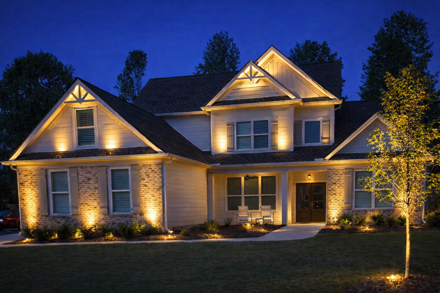 Landscape lighting installation