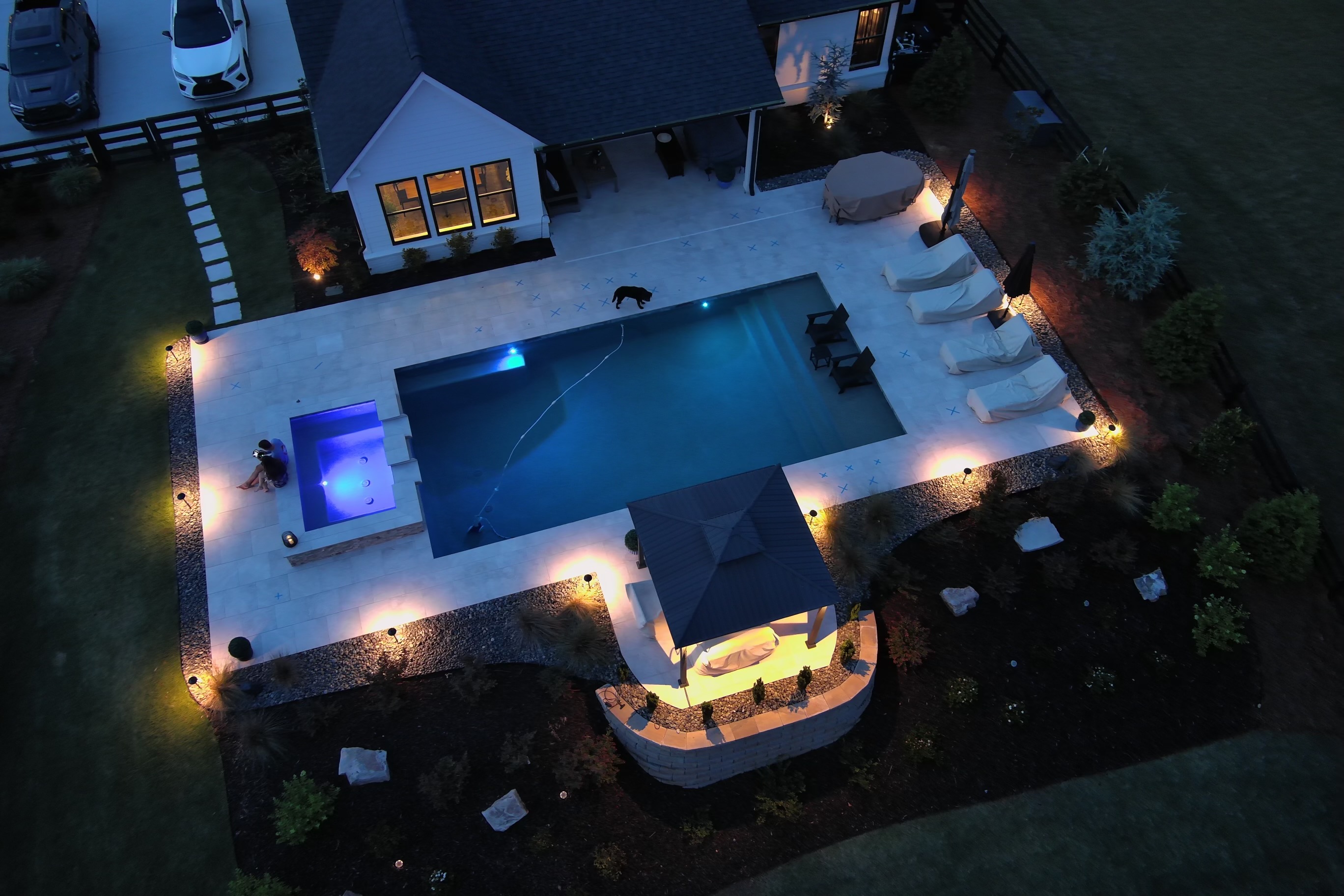 Landscape lighting installation