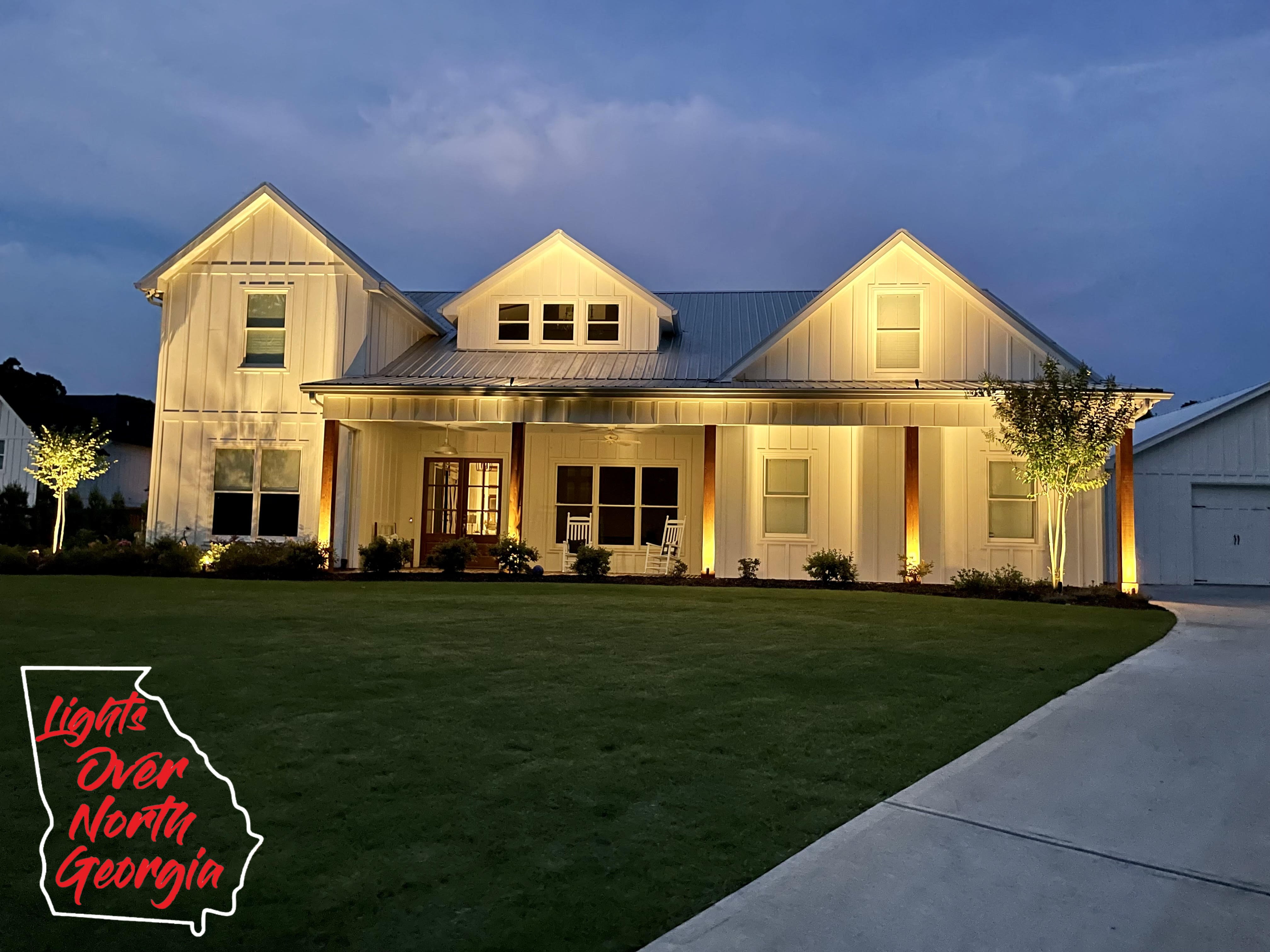 Landscape lighting installation