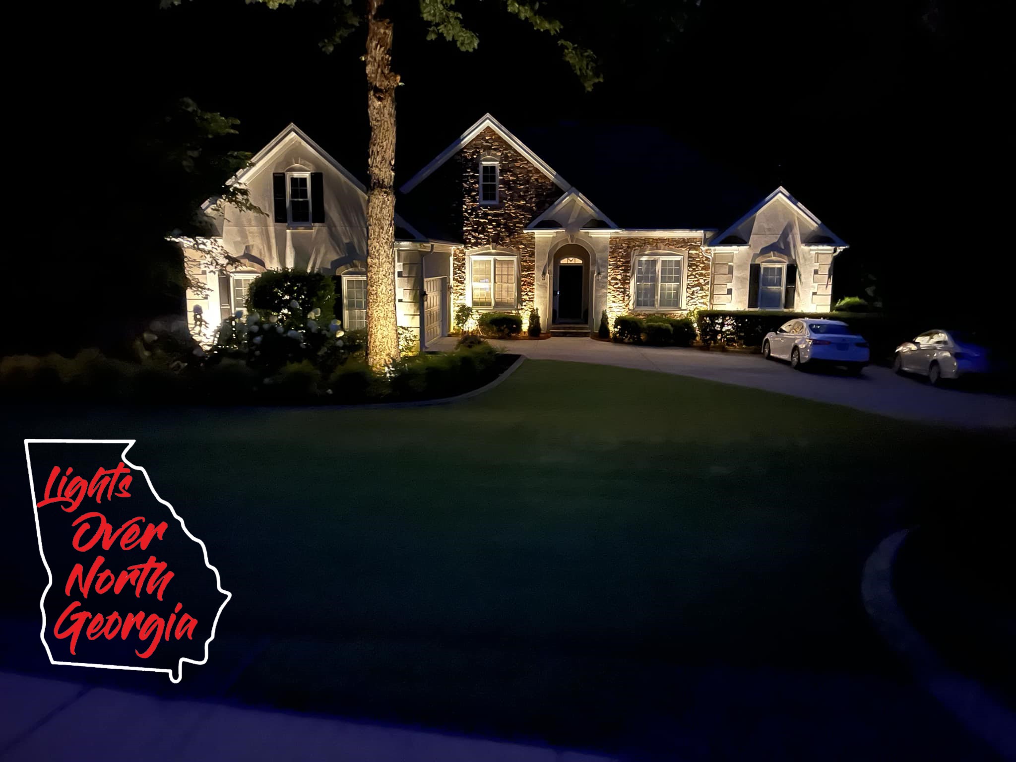 Landscape lighting installation