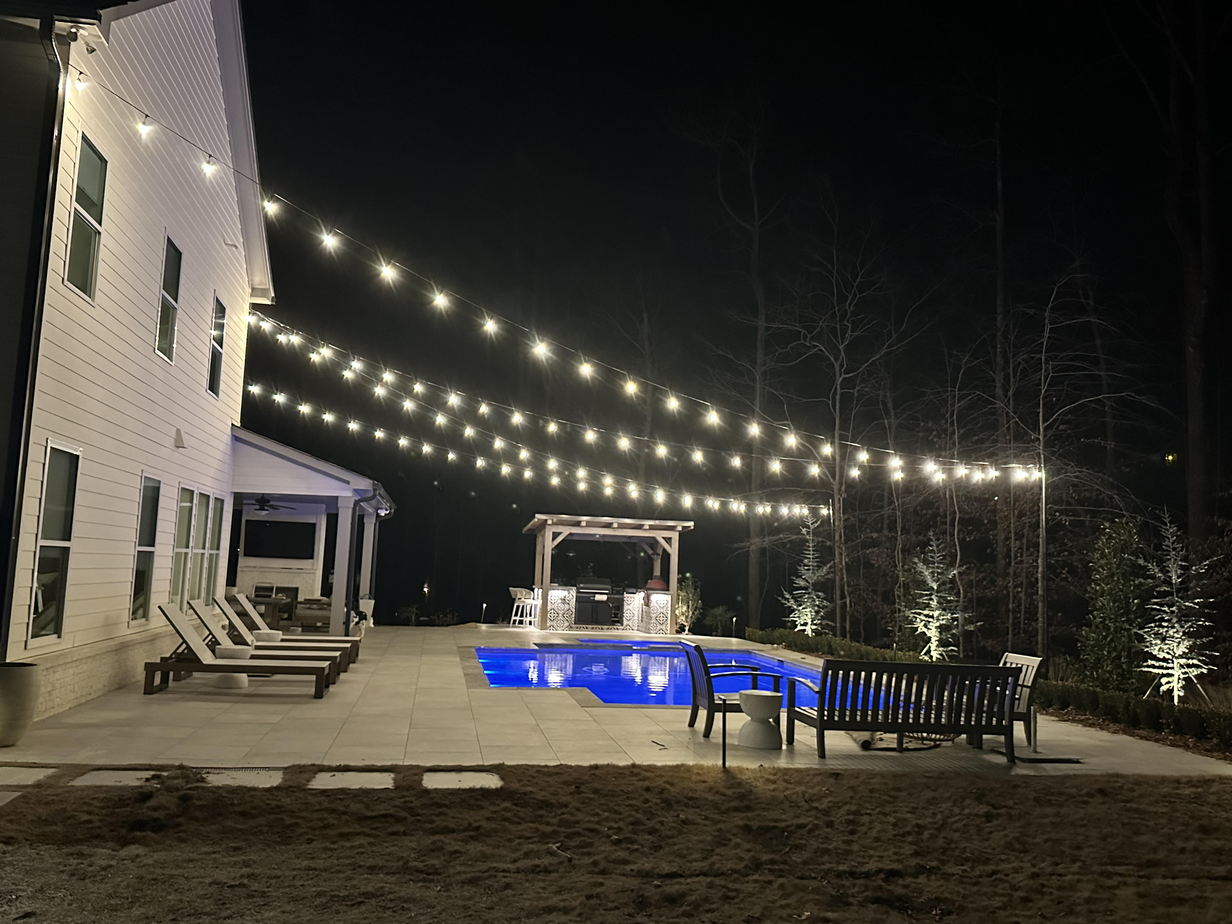 Landscape lighting installation