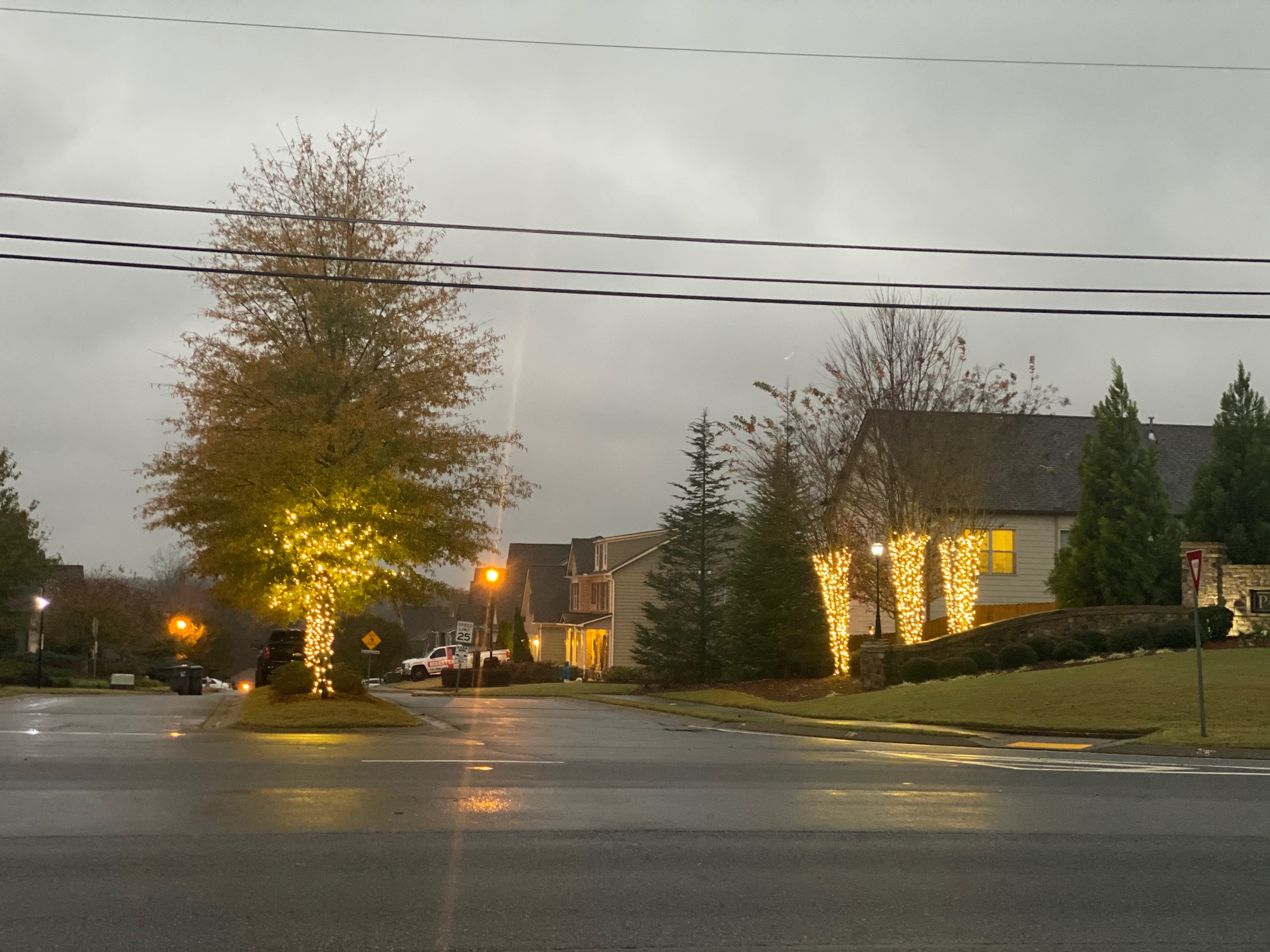 Holiday lighting installation