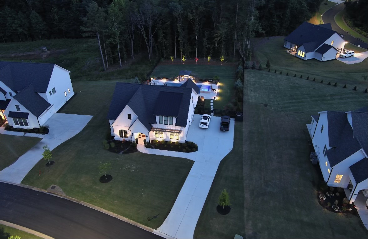 Landscape lighting installation