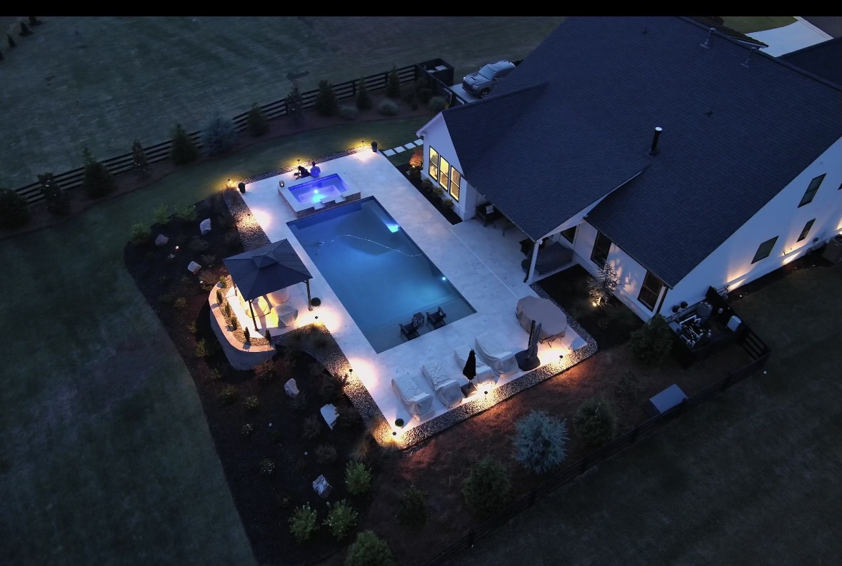Landscape lighting installation