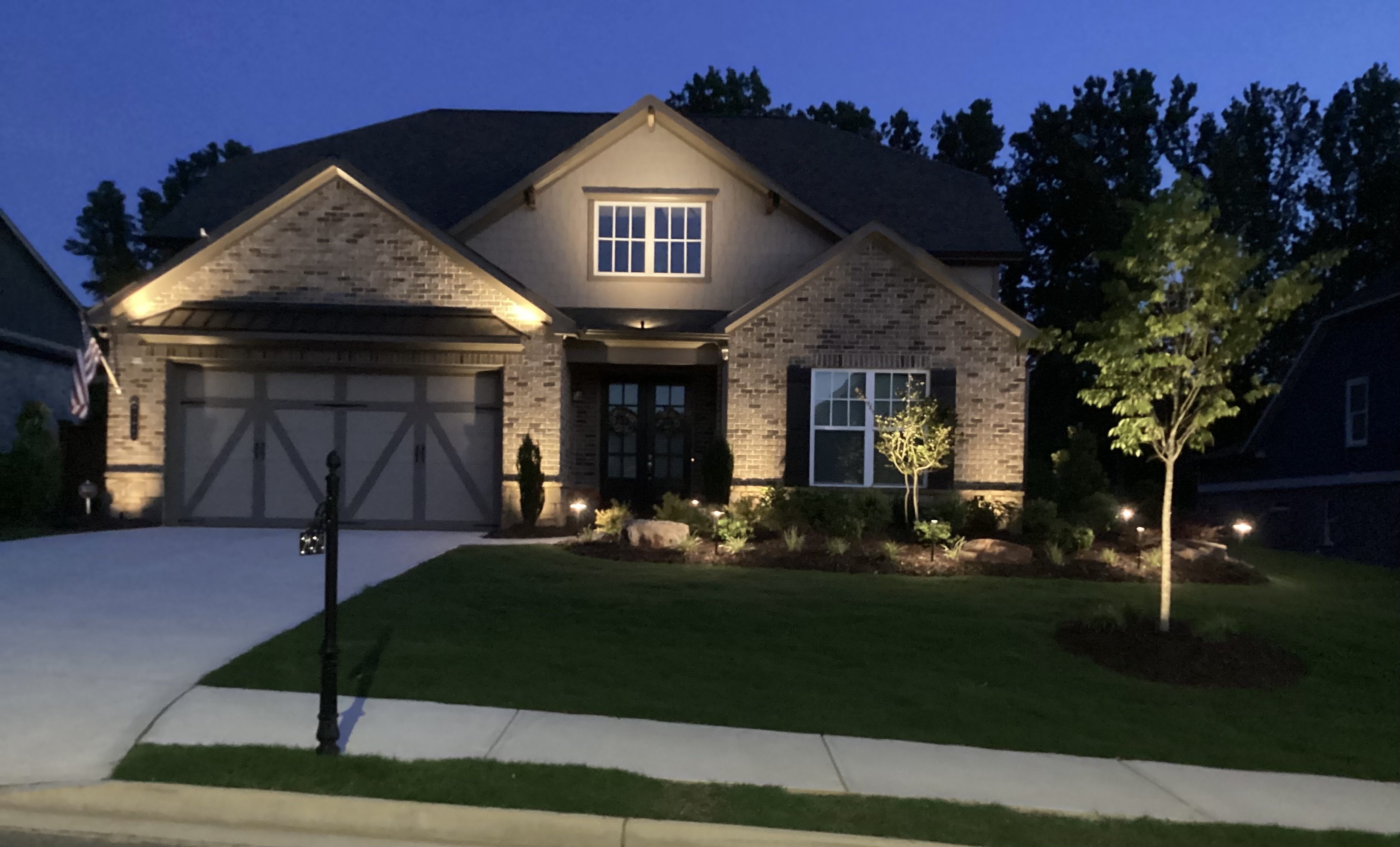 Landscape lighting installation