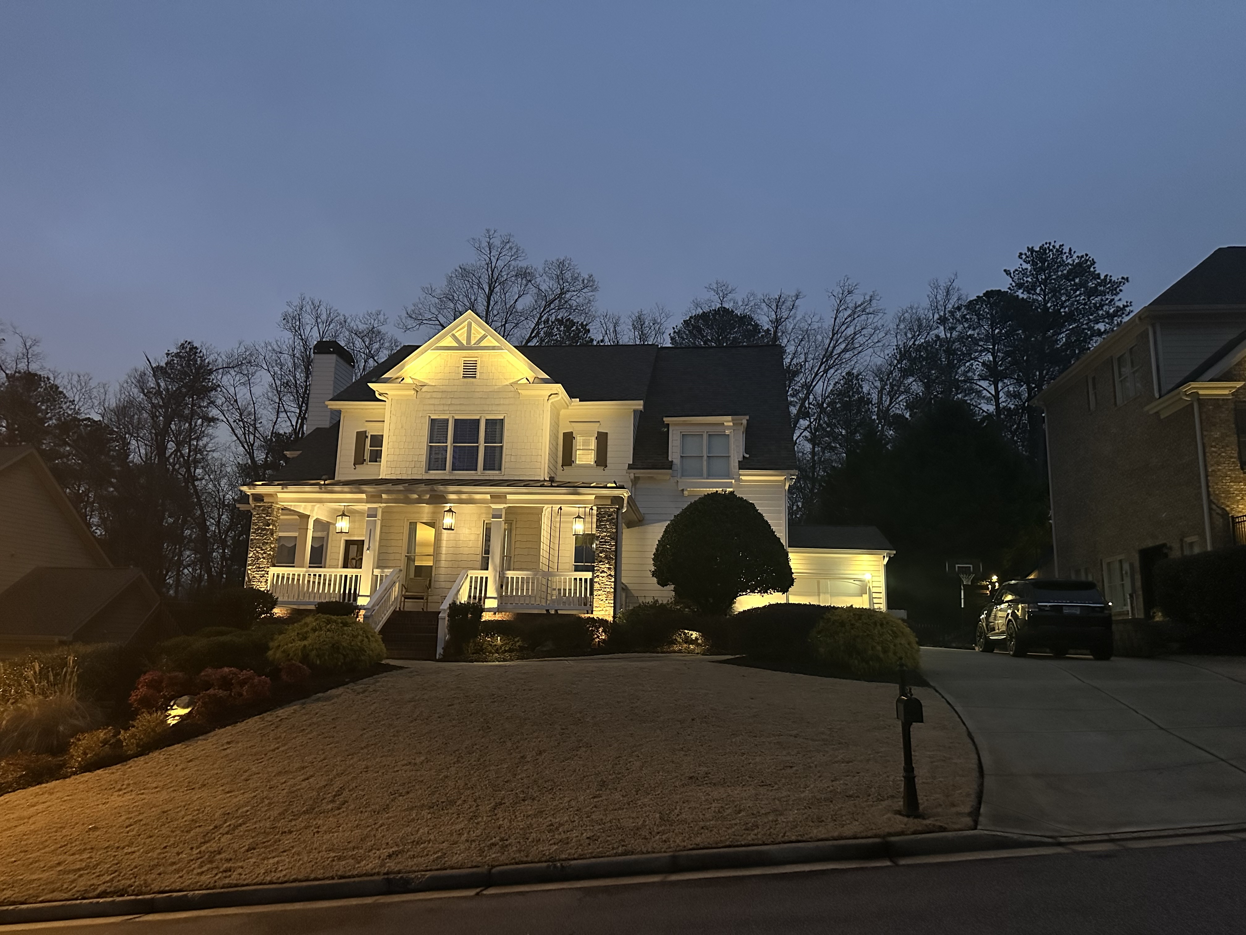 Landscape lighting installation