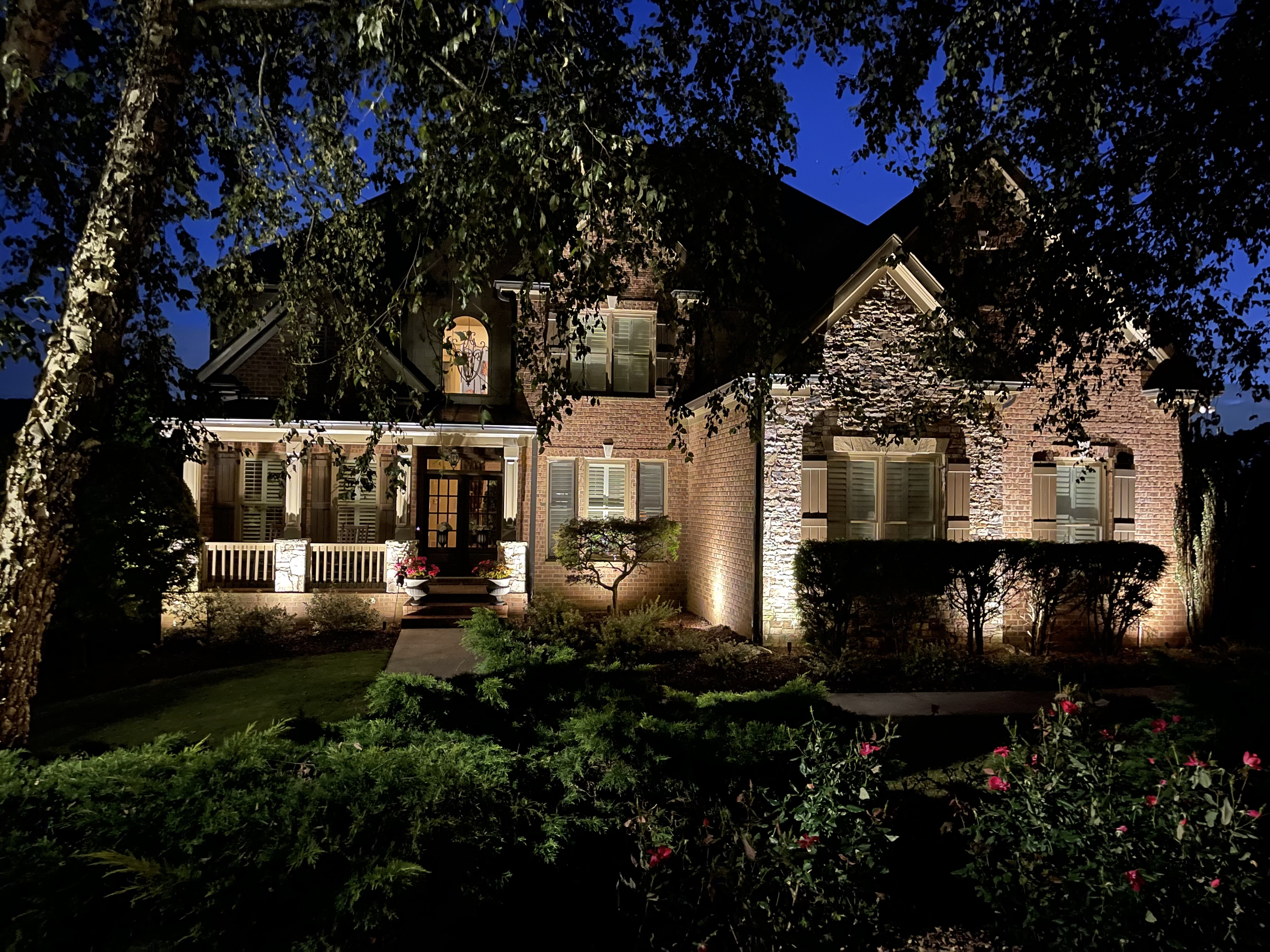 Landscape lighting installation