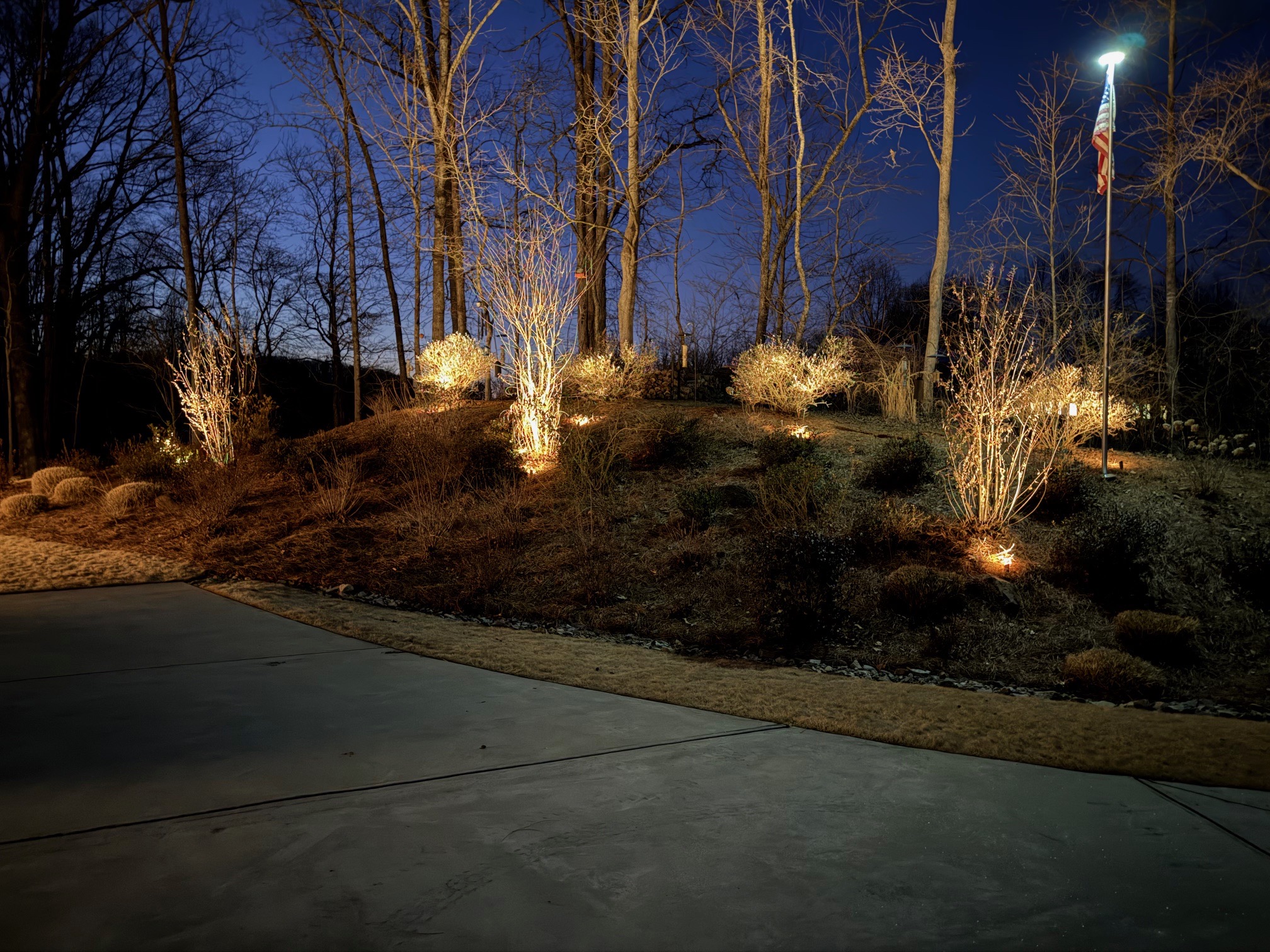Landscape lighting installation