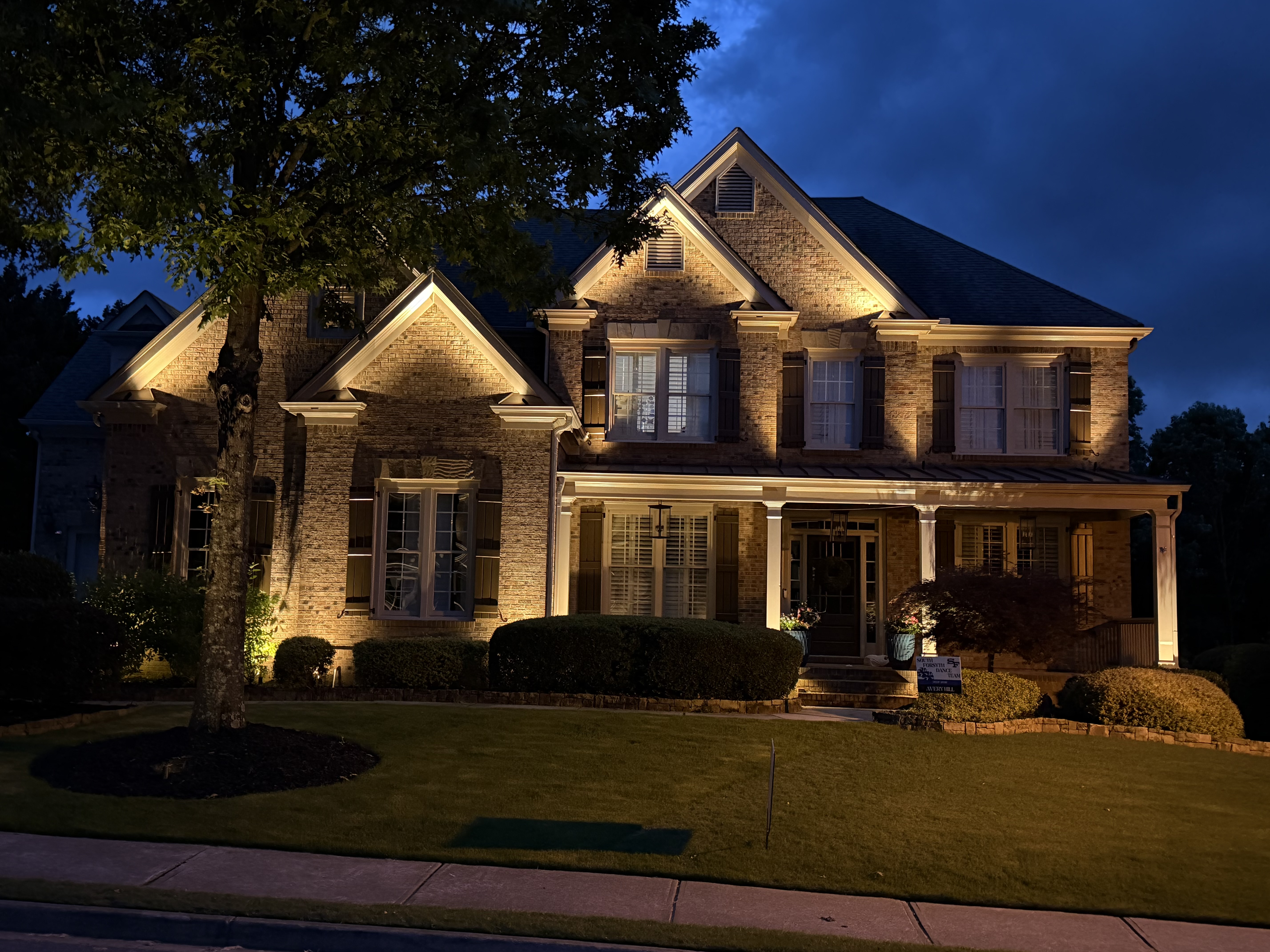 Landscape lighting installation