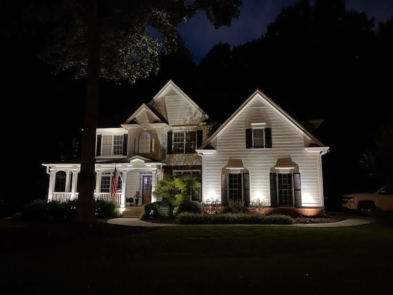Landscape lighting installation