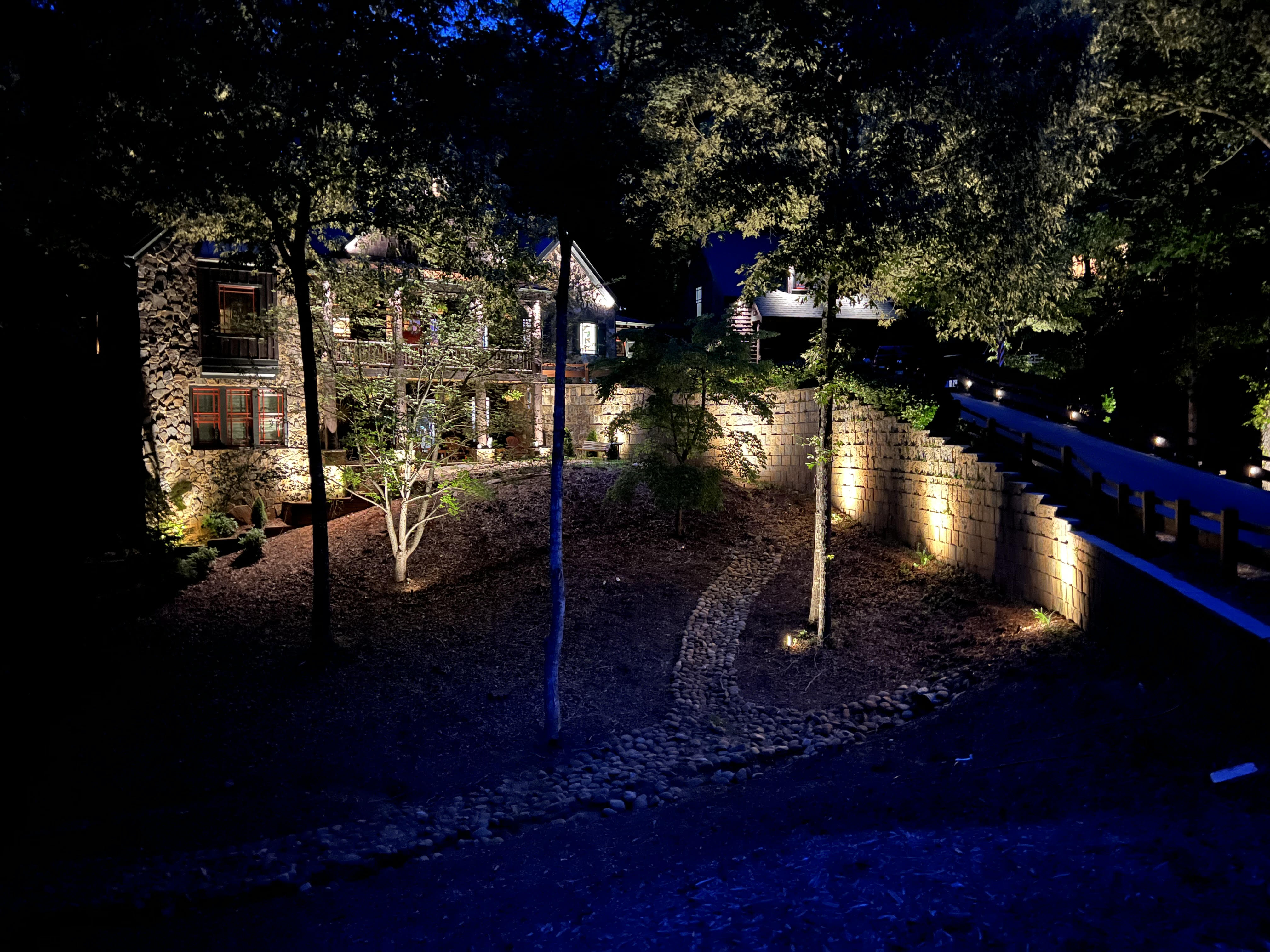 Landscape lighting installation