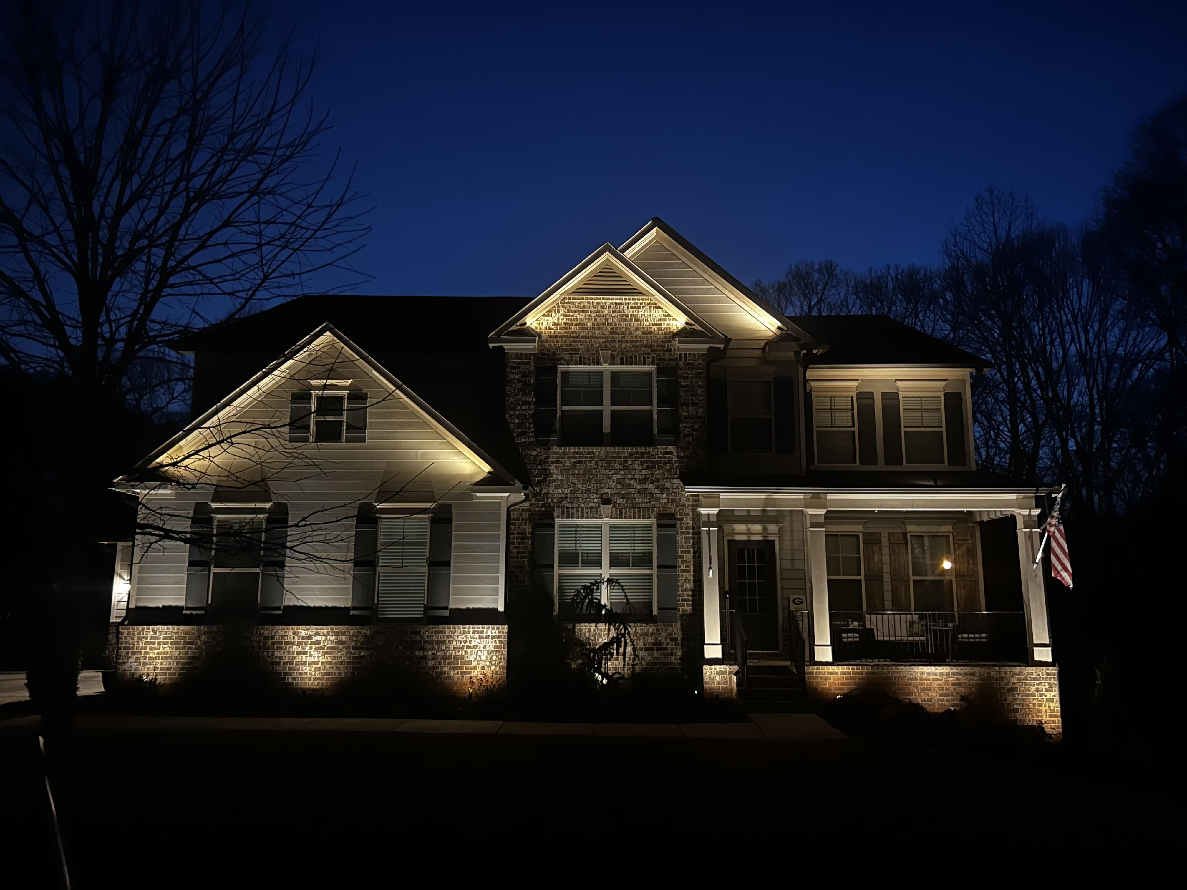 Landscape lighting installation