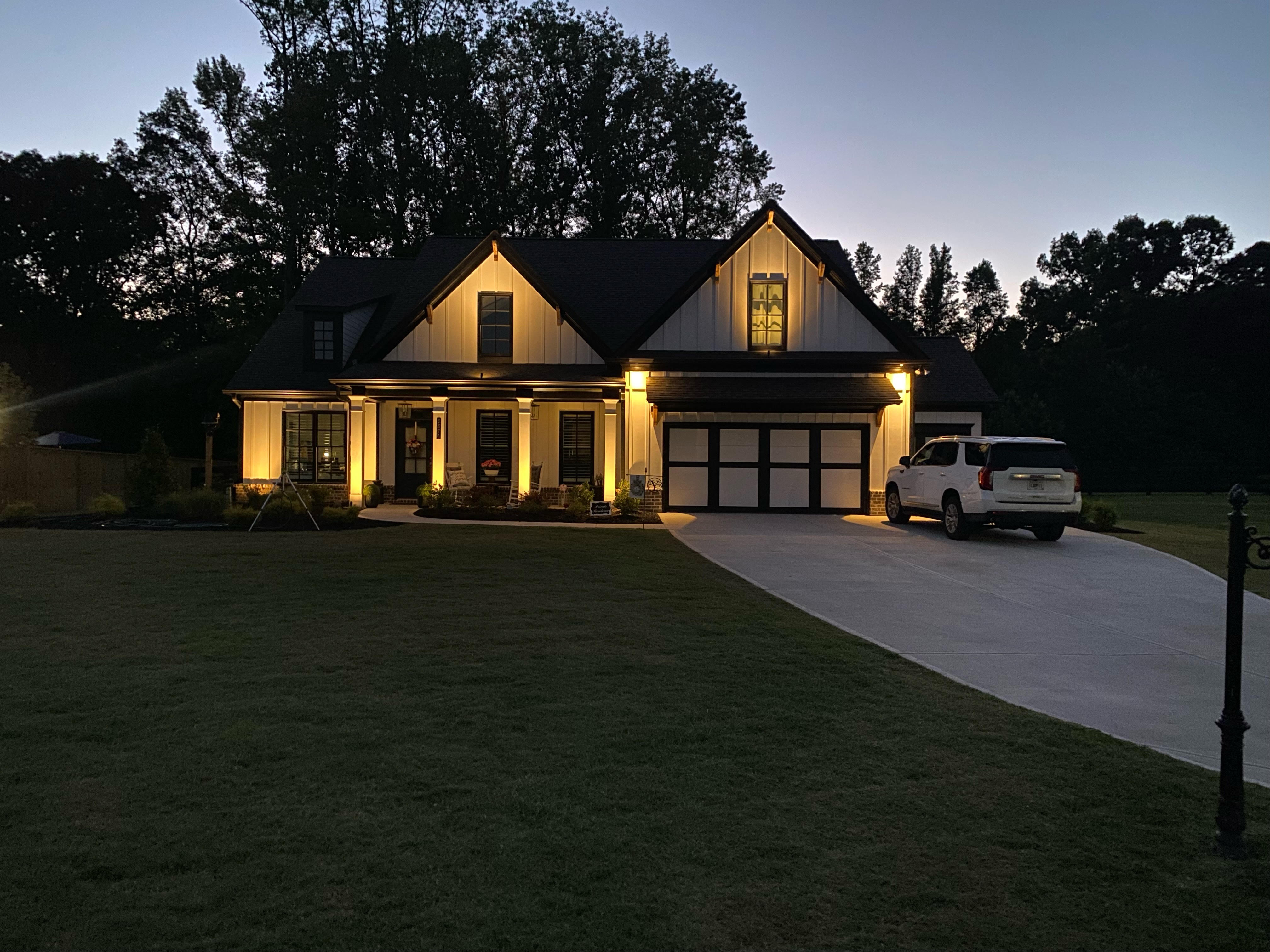 Landscape lighting installation