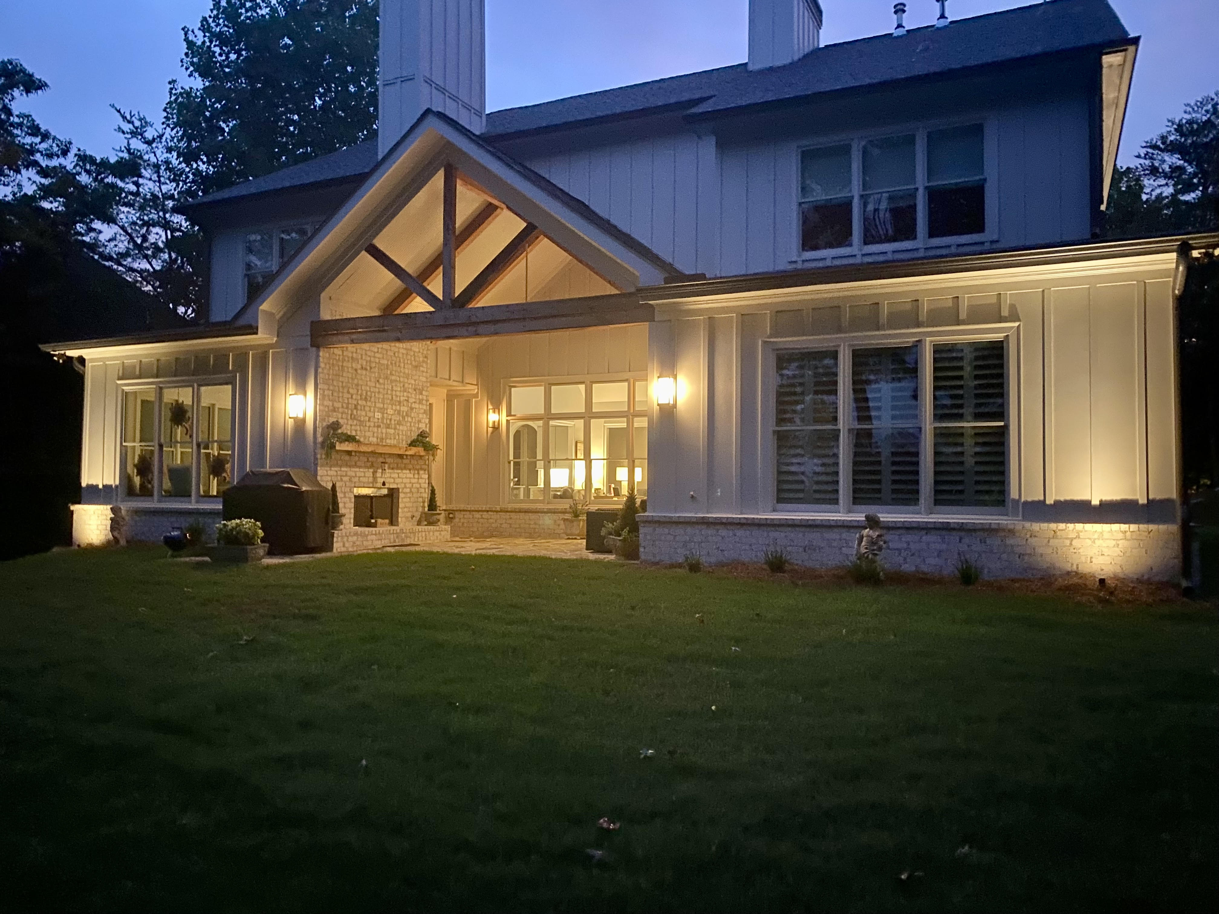 Landscape lighting installation